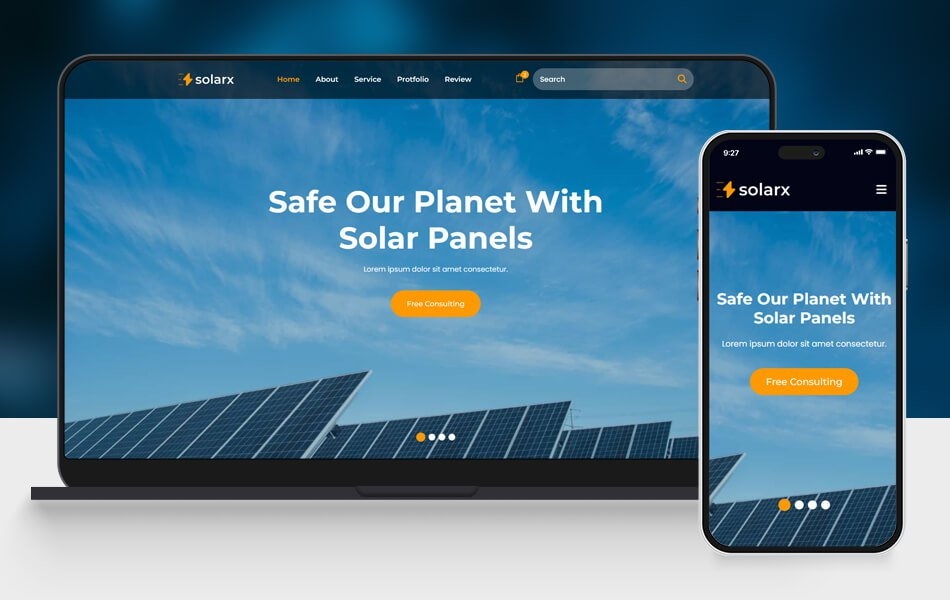 光伏安装公司网站模板设计探讨插图