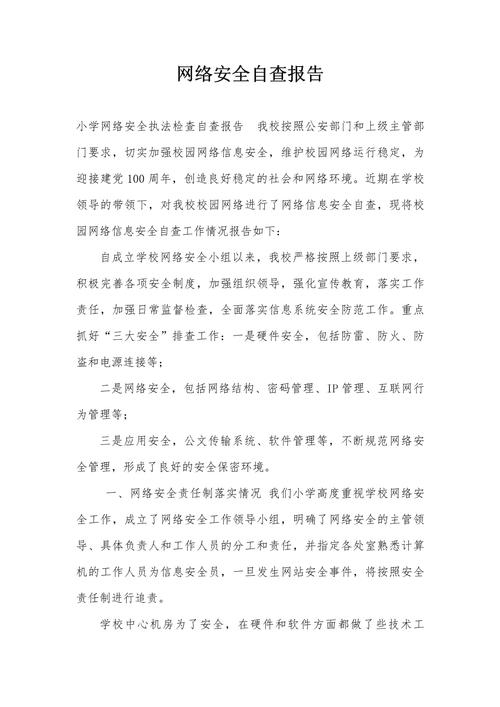 网络安全自查报告,筑牢企业安全防线插图 网络安全自查报告,筑牢企业安全防线插图