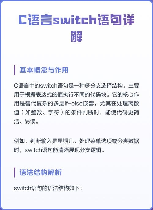 C语言Switch语句的编写指南插图