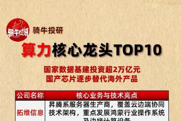 算力服务器龙头及行业领军企业概览-后浪派
